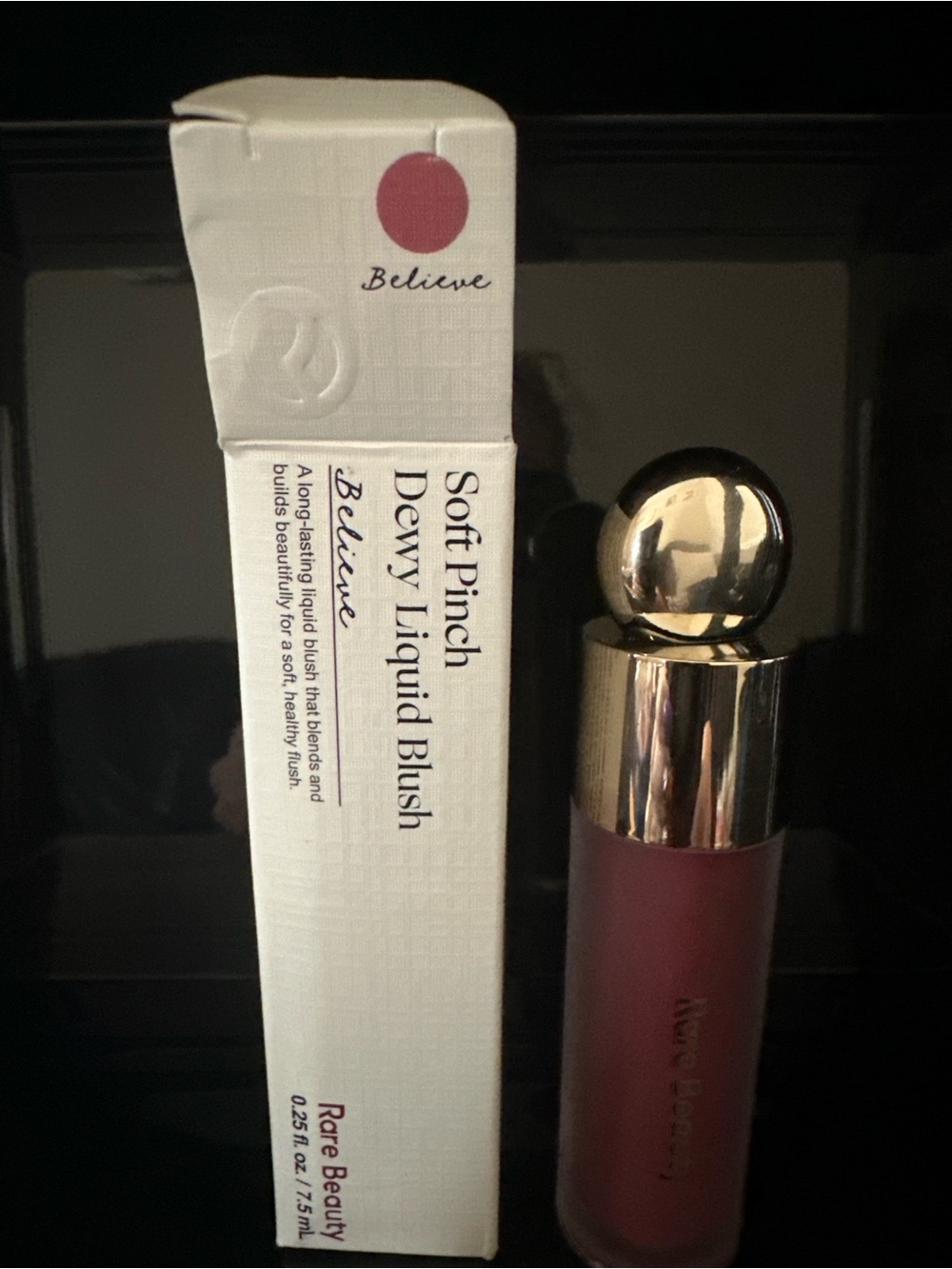 Rare Beauty Soft Pinch Dewy Liquid Blush - Believe (Mauve Pink)